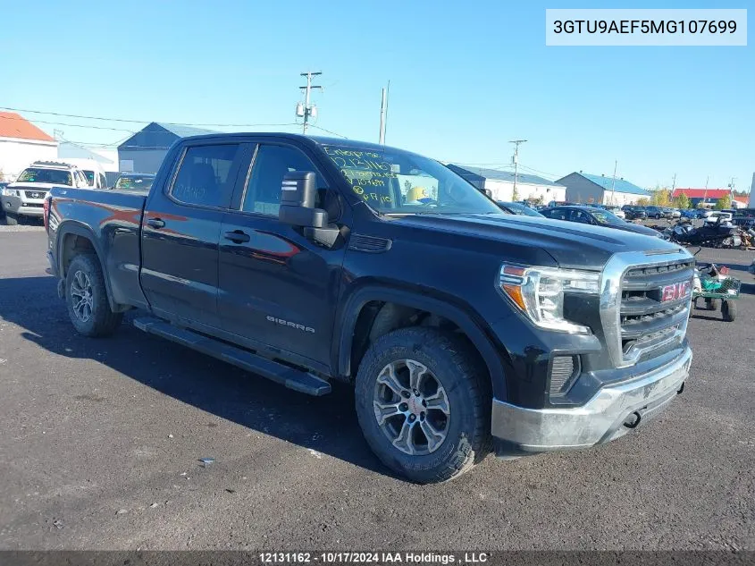 3GTU9AEF5MG107699 2021 GMC Sierra 1500