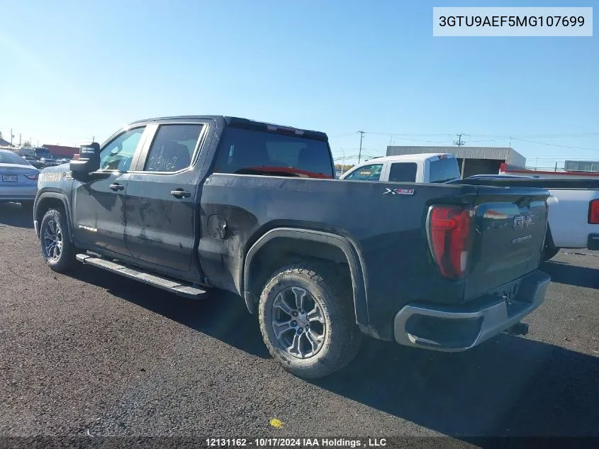 3GTU9AEF5MG107699 2021 GMC Sierra 1500