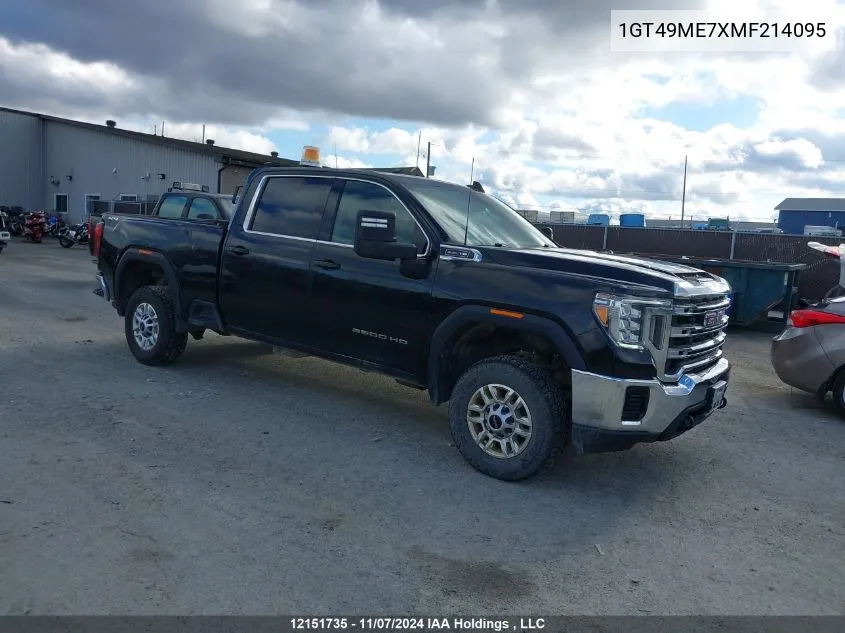 2021 GMC Sierra K2500 Sle VIN: 1GT49ME7XMF214095 Lot: 12151735