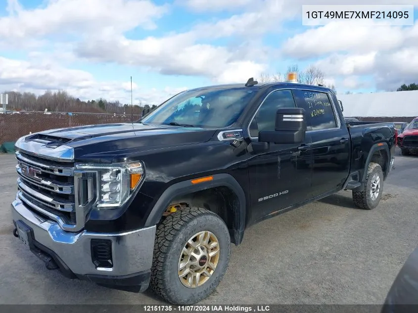 2021 GMC Sierra K2500 Sle VIN: 1GT49ME7XMF214095 Lot: 12151735