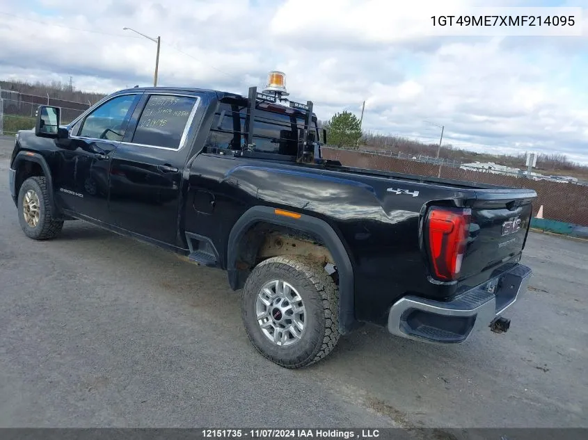 2021 GMC Sierra K2500 Sle VIN: 1GT49ME7XMF214095 Lot: 12151735