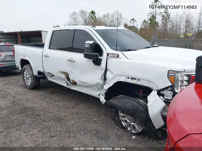 2021 GMC Sierra 2500Hd 4Wd Standard Bed Denali VIN: 1GT49REY2MF114983 Lot: 38771809