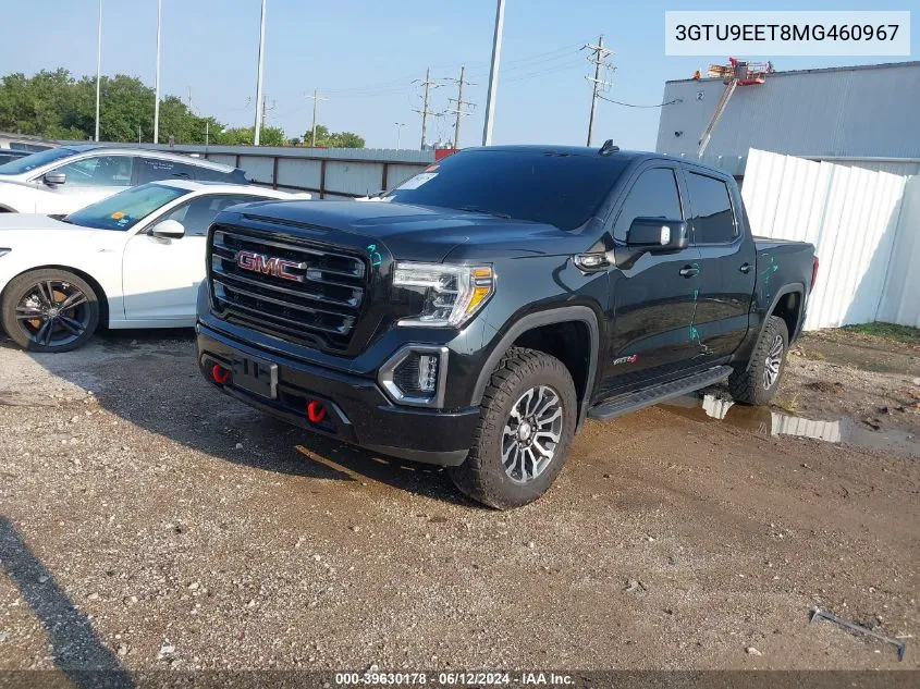 2021 GMC Sierra 1500 4Wd Short Box At4 VIN: 3GTU9EET8MG460967 Lot: 39630178