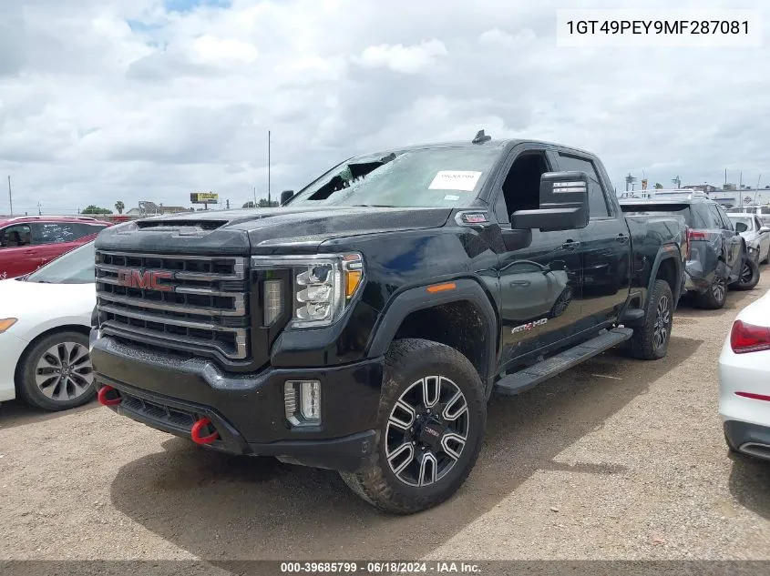 2021 GMC Sierra 2500Hd 4Wd Standard Bed At4 VIN: 1GT49PEY9MF287081 Lot: 39685799