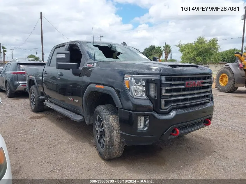 2021 GMC Sierra 2500Hd 4Wd Standard Bed At4 VIN: 1GT49PEY9MF287081 Lot: 39685799