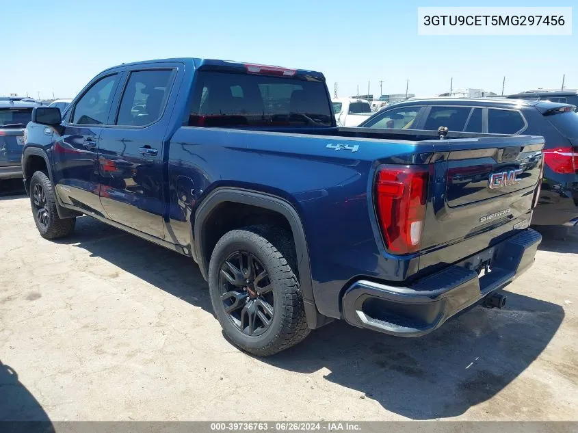 2021 GMC Sierra 1500 4Wd Short Box Elevation VIN: 3GTU9CET5MG297456 Lot: 39736763