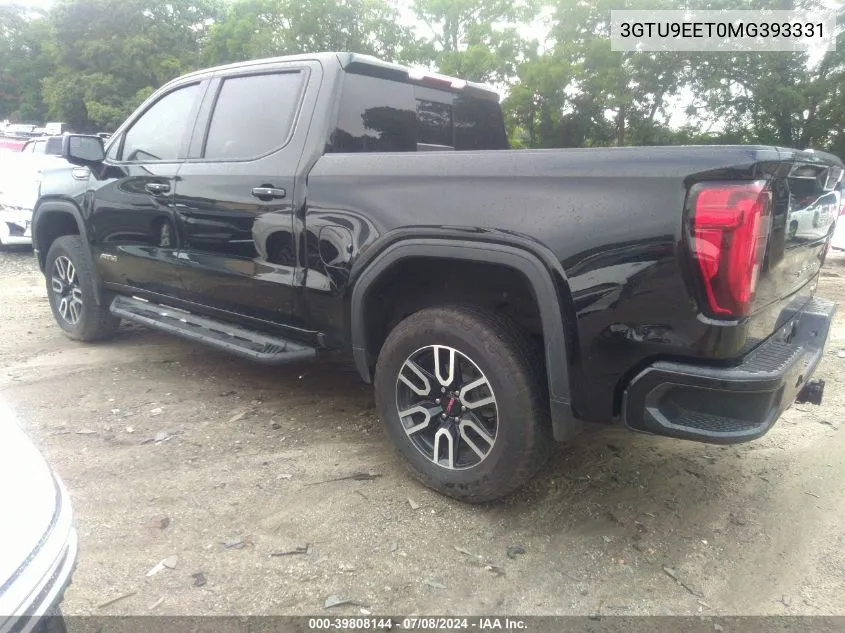 2021 GMC Sierra 1500 VIN: 3GTU9EET0MG393331 Lot: 39808144