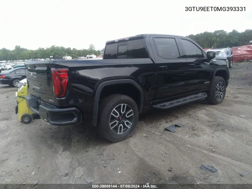 2021 GMC Sierra 1500 VIN: 3GTU9EET0MG393331 Lot: 39808144