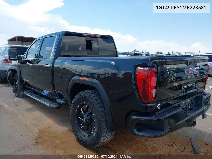 2021 GMC Sierra 2500Hd VIN: 1GT49REY1MF223581 Lot: 39829390