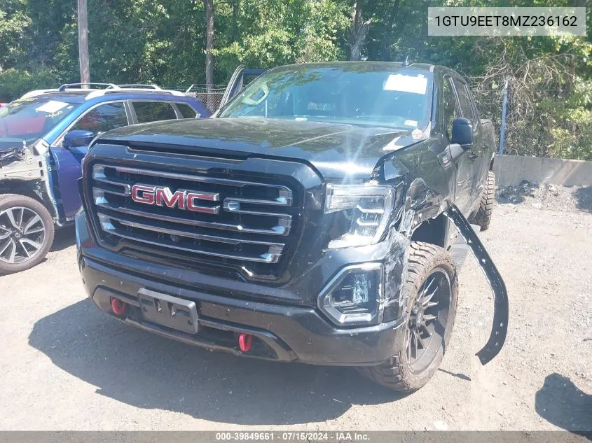 2021 GMC Sierra 1500 4Wd Short Box At4 VIN: 1GTU9EET8MZ236162 Lot: 39849661