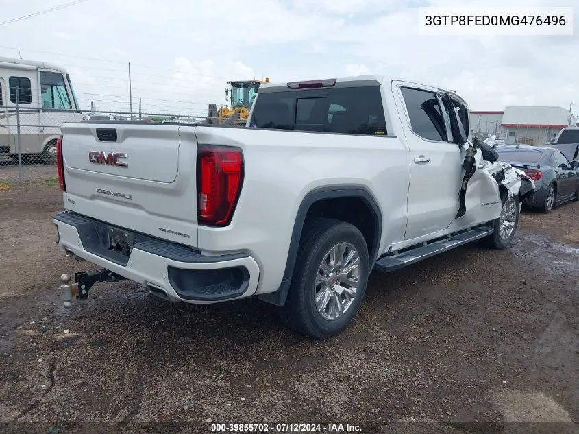 2021 GMC Sierra 1500 2Wd Short Box Denali VIN: 3GTP8FED0MG476496 Lot: 39855702