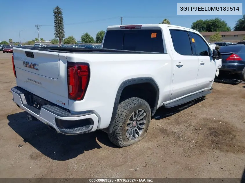 3GTP9EEL0MG189514 2021 GMC Sierra 1500 4Wd Short Box At4