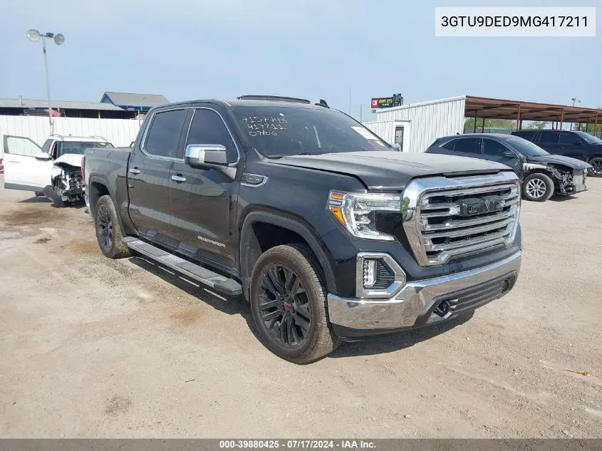 2021 GMC Sierra 1500 4Wd Short Box Slt VIN: 3GTU9DED9MG417211 Lot: 39880425