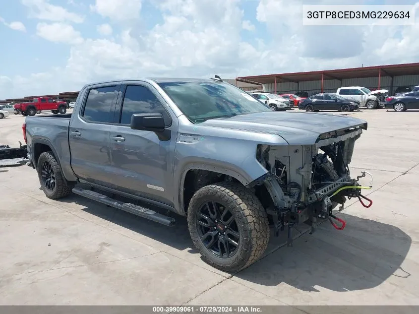 2021 GMC Sierra 1500 C1500 Elevation VIN: 3GTP8CED3MG229634 Lot: 39909061