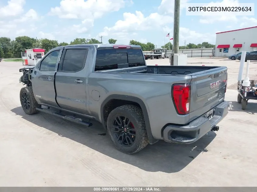 2021 GMC Sierra 1500 C1500 Elevation VIN: 3GTP8CED3MG229634 Lot: 39909061