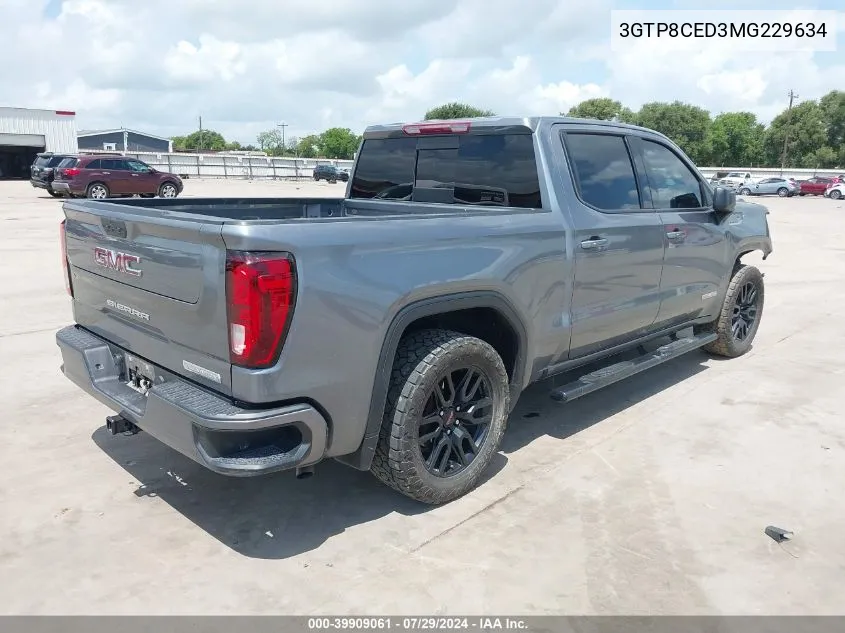 2021 GMC Sierra 1500 C1500 Elevation VIN: 3GTP8CED3MG229634 Lot: 39909061