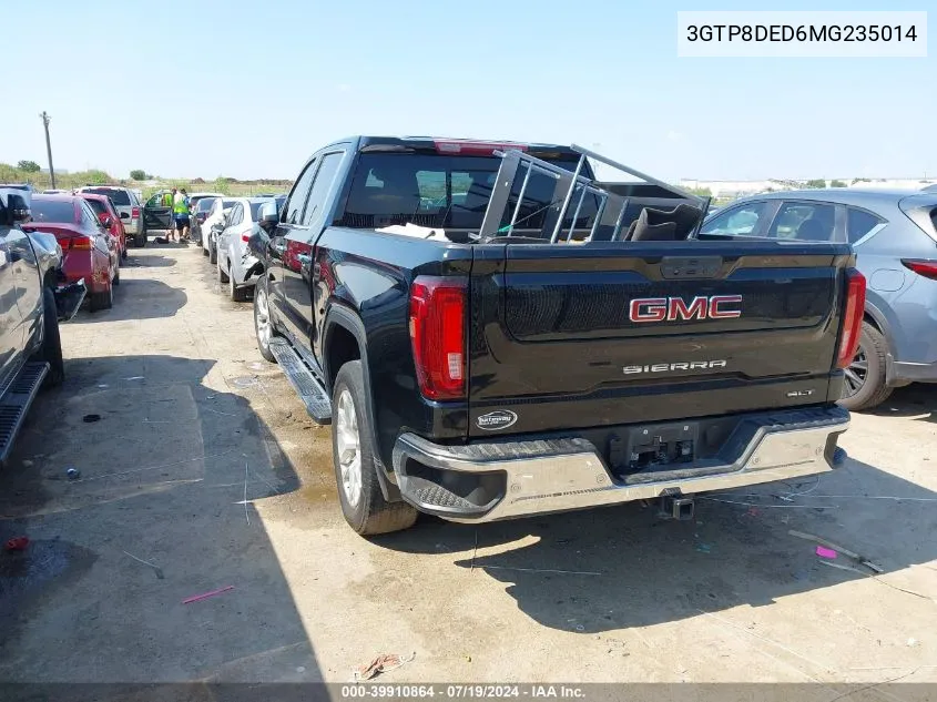 2021 GMC Sierra 1500 2Wd Short Box Slt VIN: 3GTP8DED6MG235014 Lot: 39910864