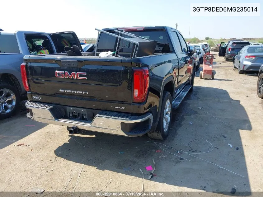 2021 GMC Sierra 1500 2Wd Short Box Slt VIN: 3GTP8DED6MG235014 Lot: 39910864