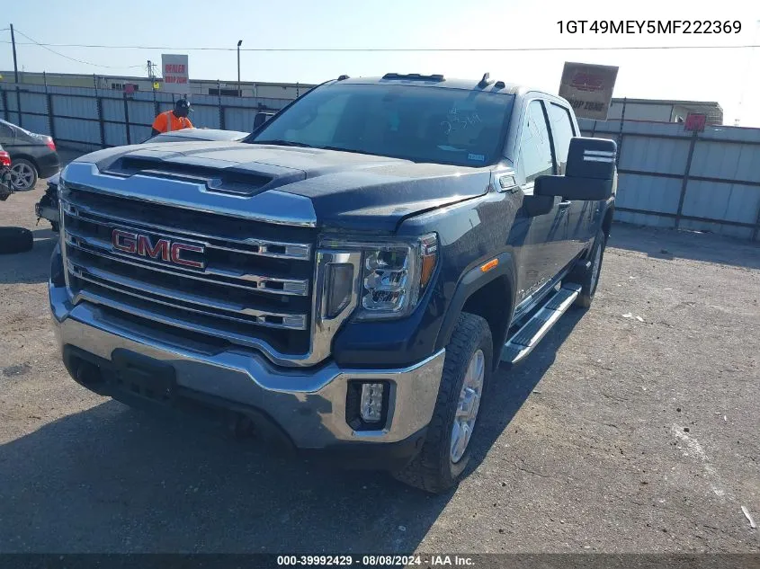 2021 GMC Sierra 2500Hd 4Wd Standard Bed Sle VIN: 1GT49MEY5MF222369 Lot: 39992429