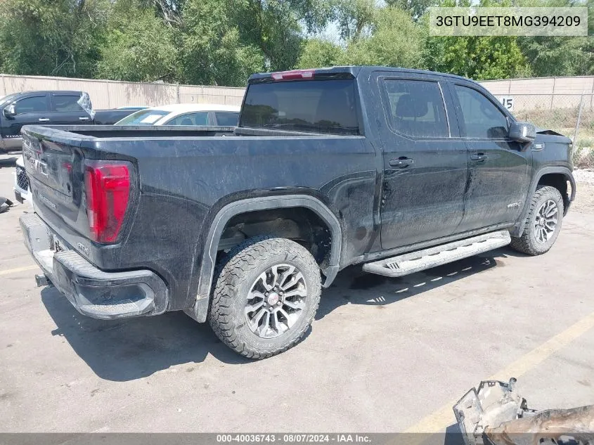 3GTU9EET8MG394209 2021 GMC Sierra 1500 4Wd Short Box At4