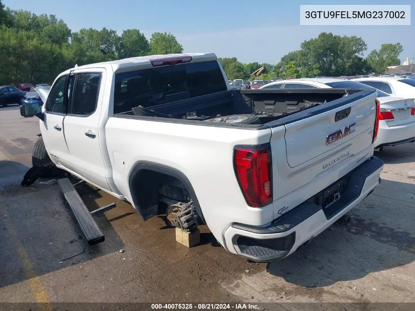 3GTU9FEL5MG237002 2021 GMC Sierra K1500 Denali