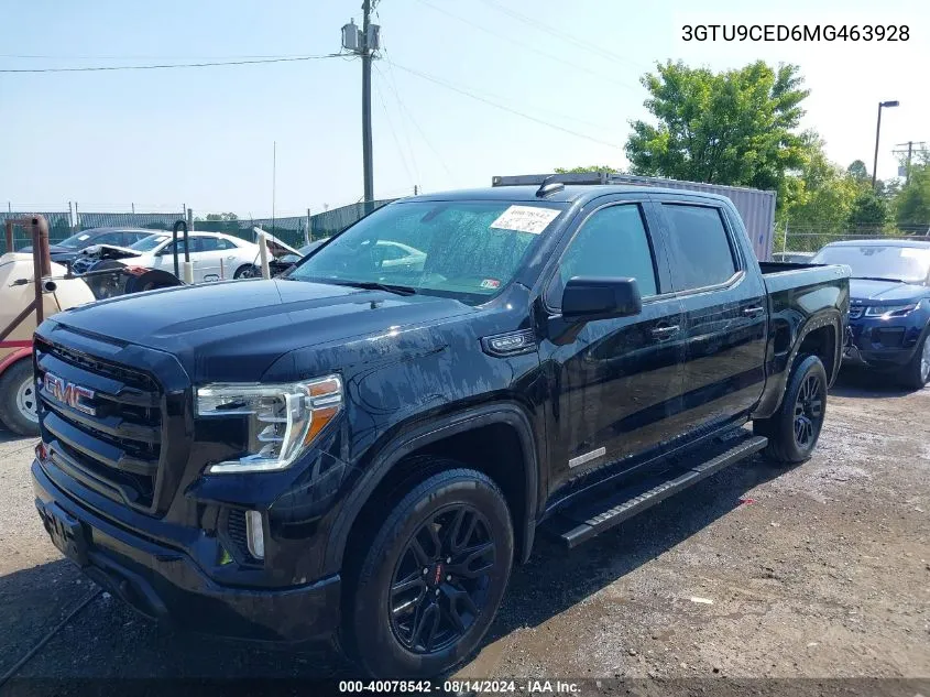 2021 GMC Sierra 1500 4Wd Short Box Elevation VIN: 3GTU9CED6MG463928 Lot: 40078542