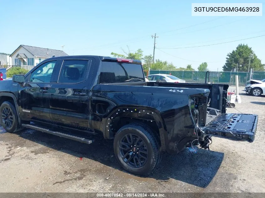 2021 GMC Sierra 1500 4Wd Short Box Elevation VIN: 3GTU9CED6MG463928 Lot: 40078542