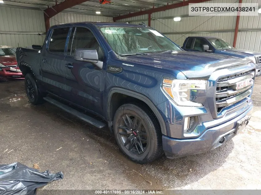 2021 GMC Sierra 1500 2Wd Short Box Elevation VIN: 3GTP8CEDXMG438241 Lot: 40117695