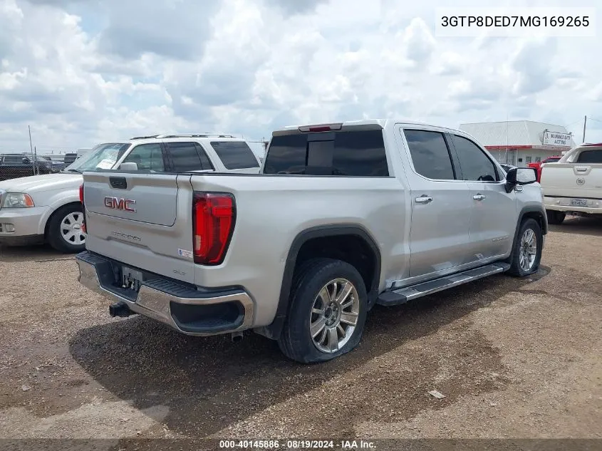 2021 GMC Sierra 1500 Slt VIN: 3GTP8DED7MG169265 Lot: 40145886