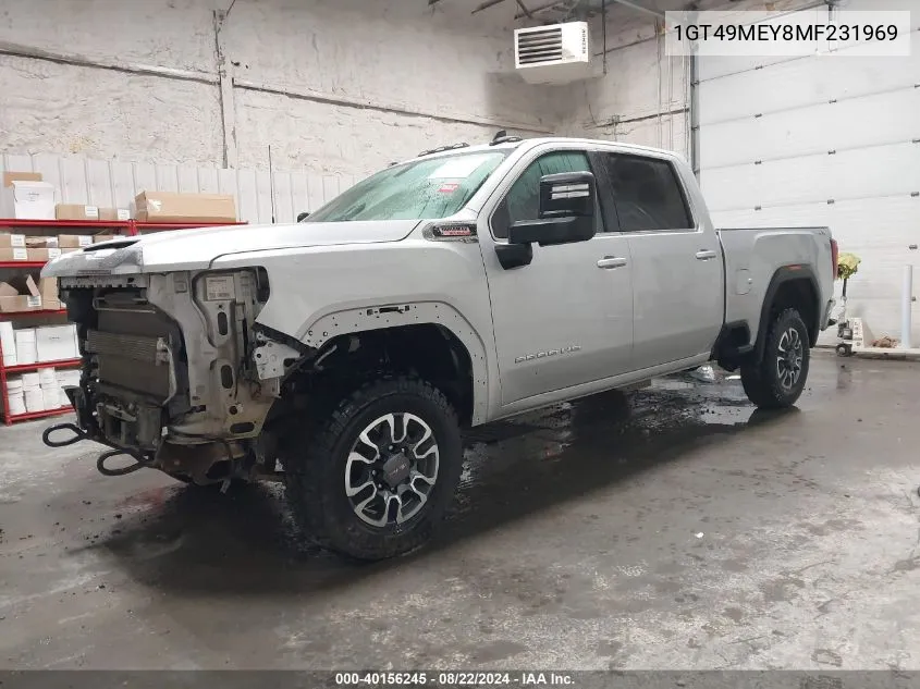 2021 GMC Sierra 2500Hd 4Wd Standard Bed Sle VIN: 1GT49MEY8MF231969 Lot: 40156245