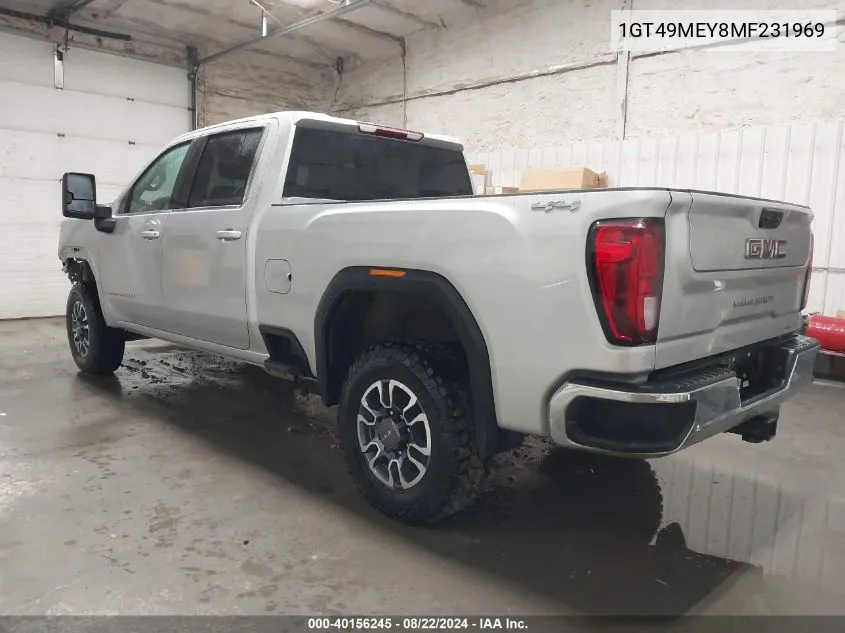 2021 GMC Sierra 2500Hd 4Wd Standard Bed Sle VIN: 1GT49MEY8MF231969 Lot: 40156245