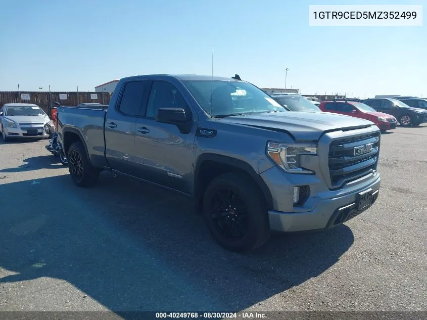 2021 GMC Sierra 1500 4Wd Standard Box Elevation VIN: 1GTR9CED5MZ352499 Lot: 40249768