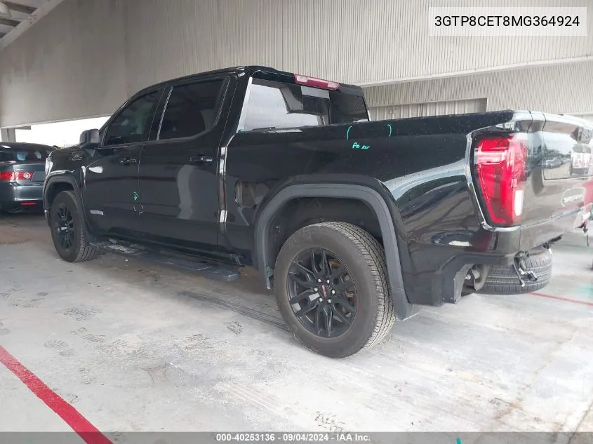 3GTP8CET8MG364924 2021 GMC Sierra 1500 C1500 Elevation