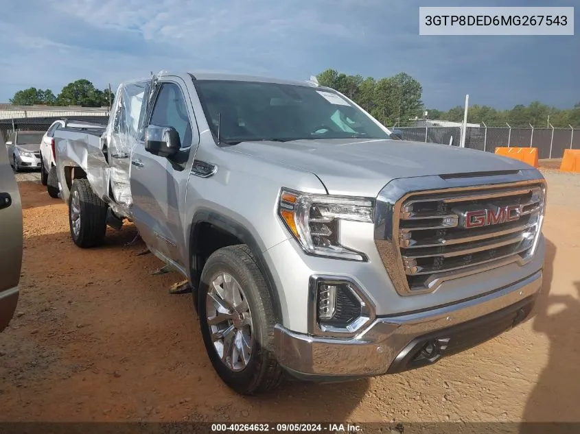 2021 GMC Sierra 1500 2Wd Short Box Slt VIN: 3GTP8DED6MG267543 Lot: 40264632