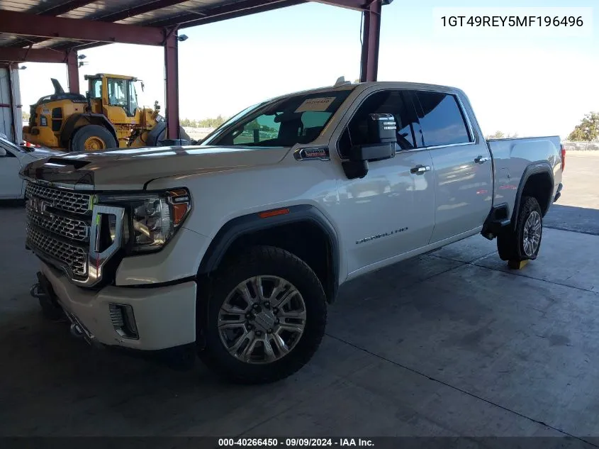 2021 GMC Sierra 2500Hd 4Wd Standard Bed Denali VIN: 1GT49REY5MF196496 Lot: 40266450