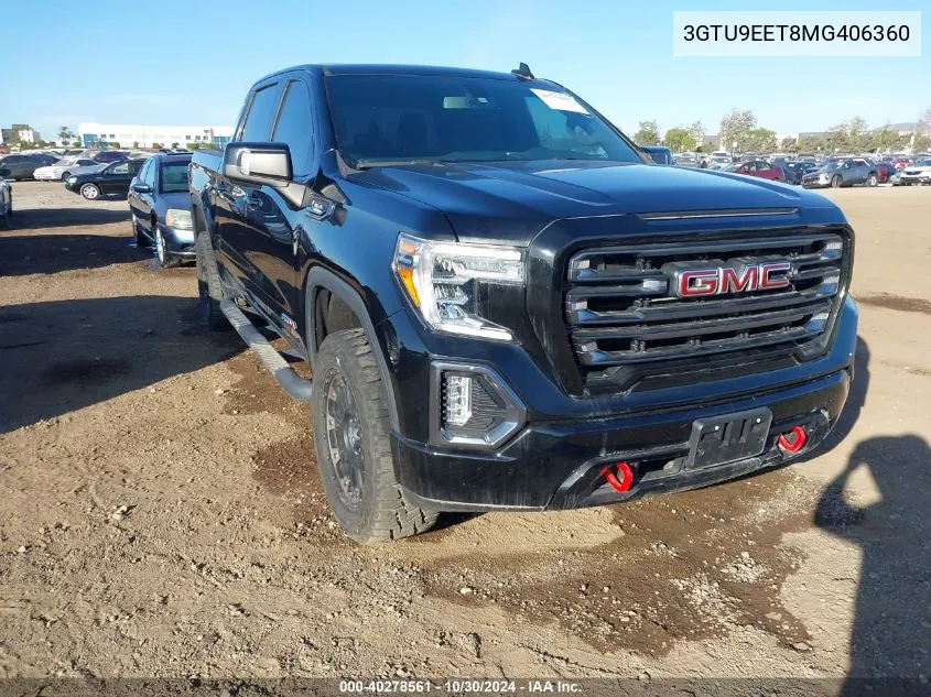 2021 GMC Sierra 1500 4Wd Short Box At4 VIN: 3GTU9EET8MG406360 Lot: 40278561