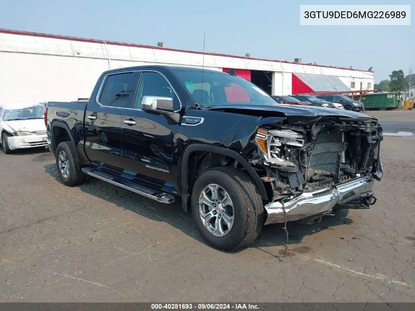 2021 GMC Sierra 1500 4Wd Short Box Slt VIN: 3GTU9DED6MG226989 Lot: 40281693