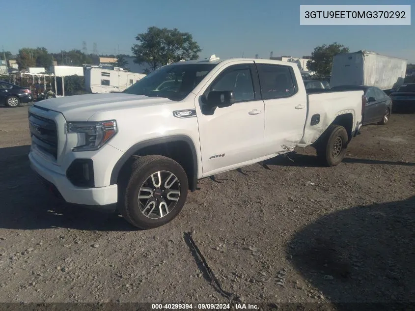 2021 GMC Sierra 1500 4Wd Standard Box At4 VIN: 3GTU9EET0MG370292 Lot: 40299394