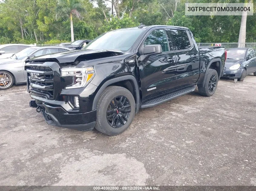 2021 GMC Sierra 1500 2Wd Short Box Elevation VIN: 3GTP8CET0MG384004 Lot: 40302800