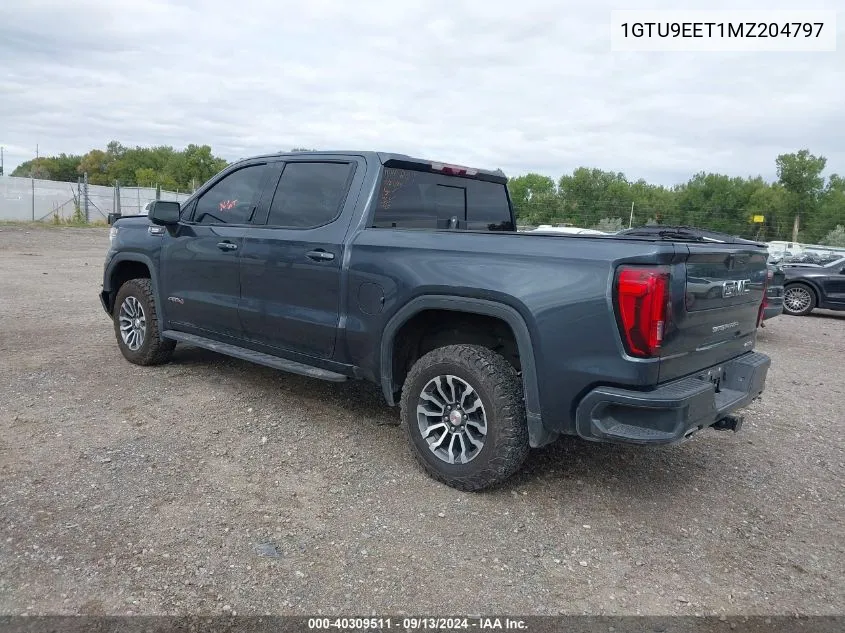 2021 GMC Sierra K1500 At4 VIN: 1GTU9EET1MZ204797 Lot: 40309511