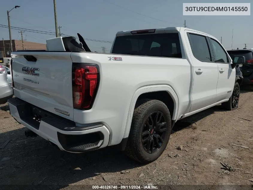 2021 GMC Sierra 1500 4Wd Short Box Elevation VIN: 3GTU9CED4MG145550 Lot: 40326740