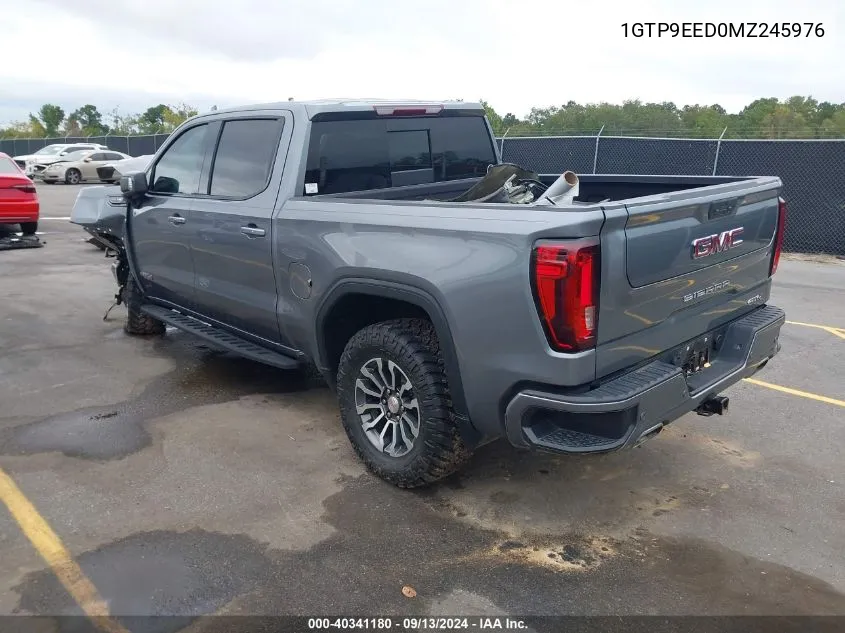 2021 GMC Sierra 1500 4Wd Short Box At4 VIN: 1GTP9EED0MZ245976 Lot: 40341180