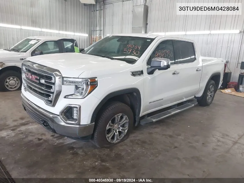 2021 GMC Sierra 1500 4Wd Short Box Slt VIN: 3GTU9DED6MG428084 Lot: 40345930