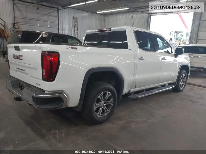 2021 GMC Sierra 1500 4Wd Short Box Slt VIN: 3GTU9DED6MG428084 Lot: 40345930