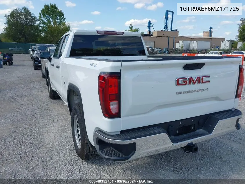 1GTR9AEF6MZ171725 2021 GMC Sierra 1500 4Wd Double Cab Standard Box