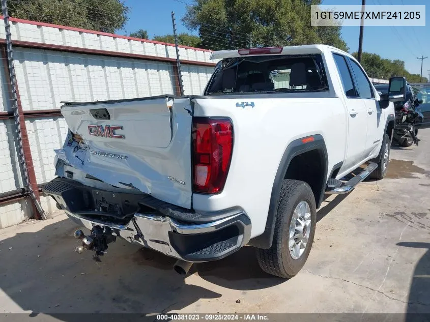 2021 GMC Sierra 2500Hd 4Wd Double Cab Standard Bed Sle VIN: 1GT59ME7XMF241205 Lot: 40381023