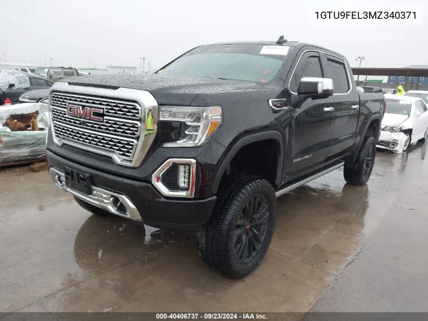 1GTU9FEL3MZ340371 2021 GMC Sierra 1500 4Wd Short Box Denali