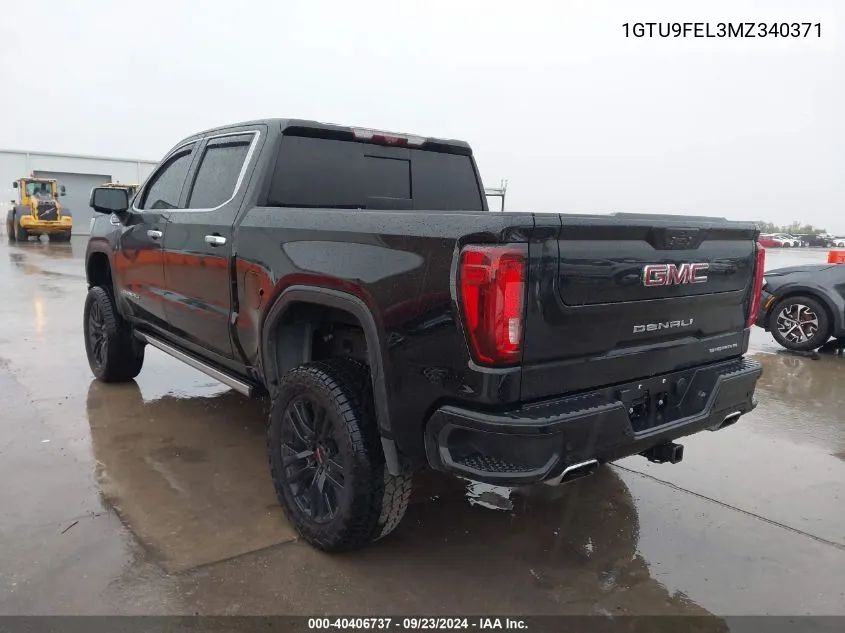 1GTU9FEL3MZ340371 2021 GMC Sierra 1500 4Wd Short Box Denali