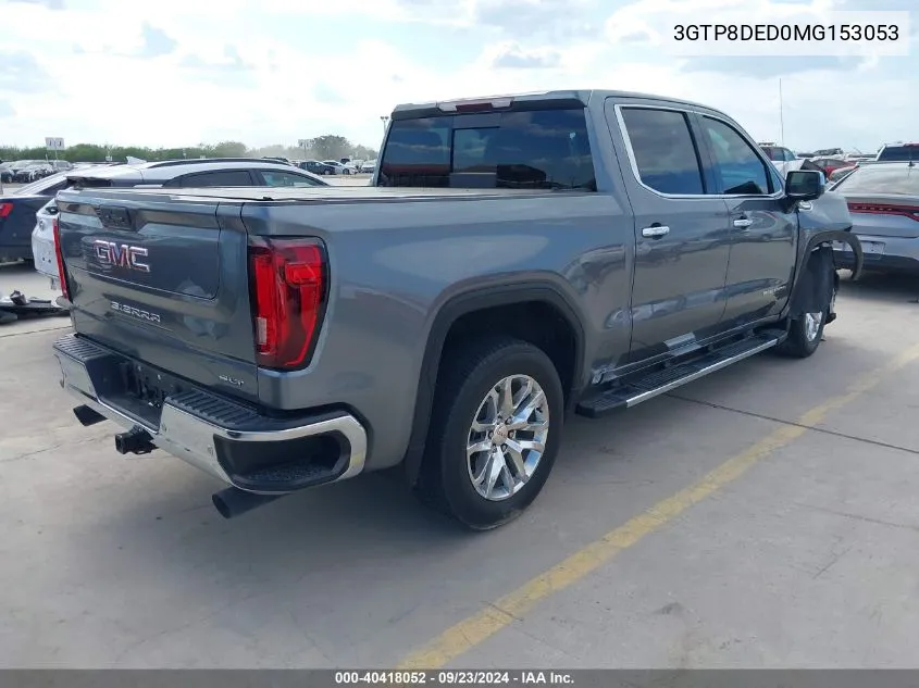 2021 GMC Sierra 1500 2Wd Short Box Slt VIN: 3GTP8DED0MG153053 Lot: 40418052