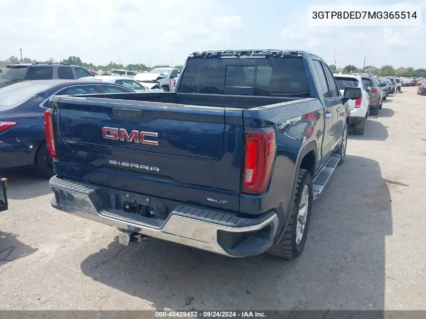 2021 GMC Sierra 1500 VIN: 3GTP8DED7MG365514 Lot: 40429452